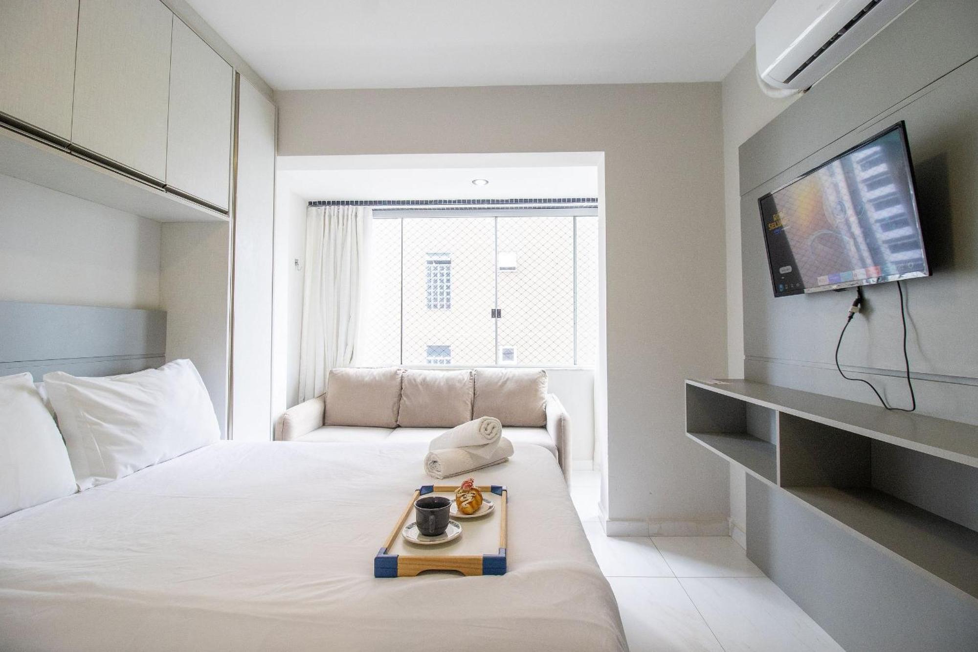 Apartamento Las165 - Av. Central, Climatizado, Conforto, Wi-fi *